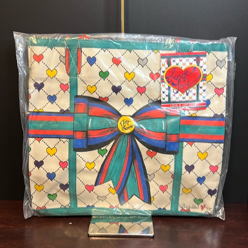 ❤️🤍BRIGHTON HOLIDAY LOVE AND JOY TOTE NWT SEALED IN ORIGINAL PKG❤️🤍NWT